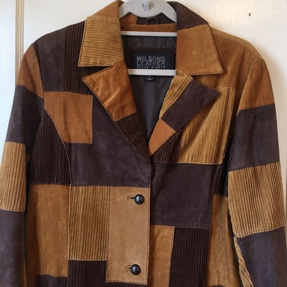 Funky suede patchwork jacket! - Picture 2 of 5